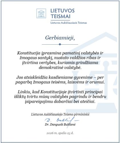 Sveikiname su Konstitucijos diena!